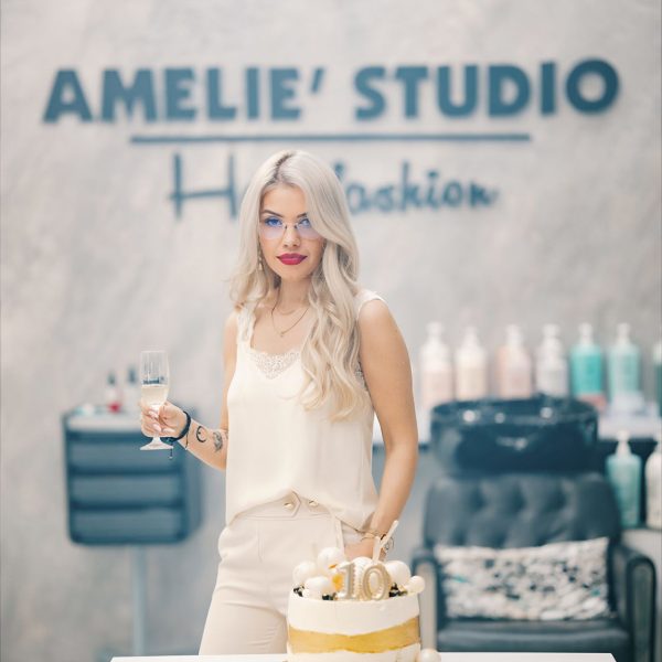 Gabriela Stoian în salonul Amelie Studio